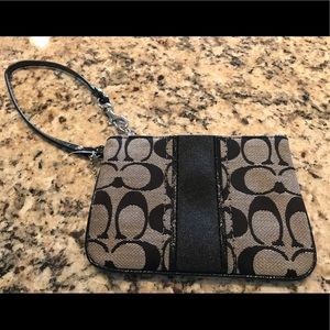 Coach wristlet NWOT. Black.